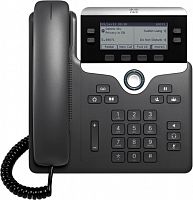 IP телефон Cisco CP-7841-K9, 4 линии SIP, 2 x GE PoE, LCD 396x162 BW, гарнитура RJ-9 - Интернет-магазин Intermedia.kg