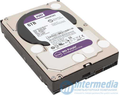 Жесткий Диск WD 6TB 5400rpm 64MB WD62PURX PURPLE SURVEILLANCE SATA3