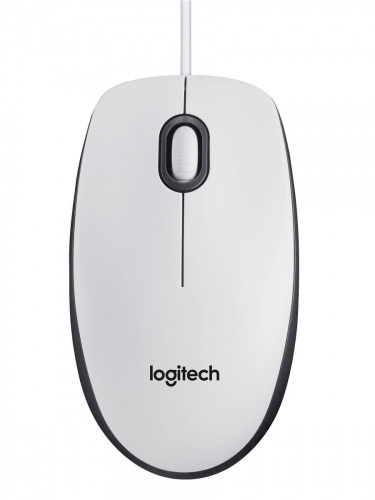 Мышь Logitech M100 White оптическая, 1000dpi, USB, 1.8 [910-006764]