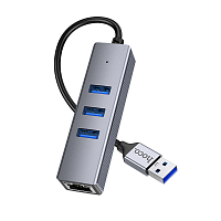 Converter HB34 Type-C/RJ45 /USB 3.0/USB 2.0 4 in 1 - Интернет-магазин Intermedia.kg