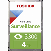 Жесткий Диск HDD 4TB, Toshiba S300, 5400rpm, 256MB, SATA III, S300 Surveillance [HDWT840UZSVA] - Интернет-магазин Intermedia.kg