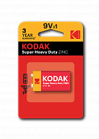 Батарейка Kodak Extra Heavy Duty 6F22-1BL 9V, солевая типа "крона" (1шт блистер) - Интернет-магазин Intermedia.kg