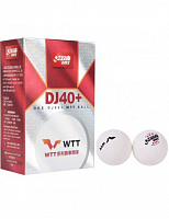 Balls DHS DJ40+ WTT 3star balls white, 6 balls per box - Интернет-магазин Intermedia.kg