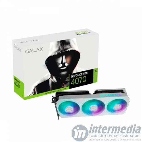Видеокарта GALAX GeForce RTX 4070 EX GAMER WHITE 1-Click OC 12GB GDDR6X 192bit 2550Mhz/21000Mhz RGB TRIPPLE Fan HDMI 3xDisplayPort [47NOM7MD7KWH]