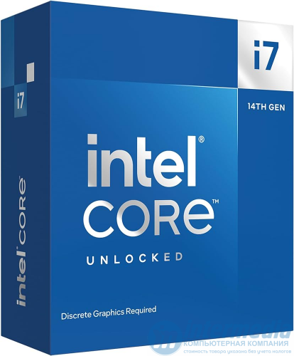 Процессор Intel Core i7-14700KF, LGA1700, 3.4-5.6GHz, 33MB Cache, No VGA, Raptor Lake, 20 Cores + 28 Threads, Tray