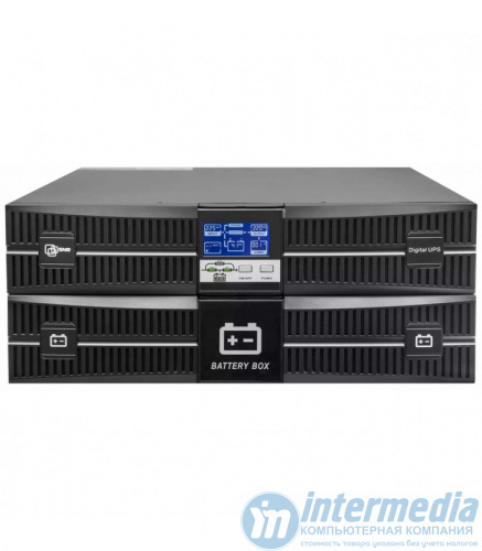 ИБП SNR-UPS-ONRT-3000-INT ИБП серии Intelligent, on-line, Мощность: 3000 Ва / 2700 Вт, Со встроенными АКБ: 12В(DC)/9Ач х 8, Ток заряда (макс.): 1A, фазы 1:1  шт