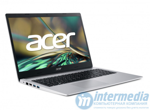 Acer Aspire A315-59 Pure Silver Intel Core i3-1215U  12GB DDR4, 128GB SSD, Intel UHD Graphics 64EUs, 15.6" LED FULL HD (1920x1080), WiFi, BT, Cam, LAN RJ45, DOS, Eng-Rus - Интернет-магазин Intermedia.kg