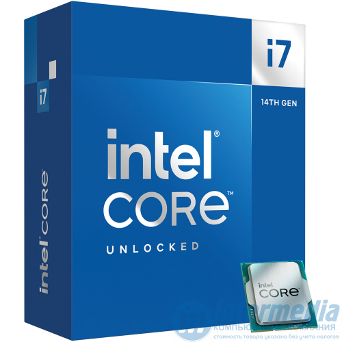 Процессор Intel Core i7-14700F 2.1-5.4GHz,33MB Cache L3,EMT64,20 Cores+28 Threads,Tray,Raptor Lake