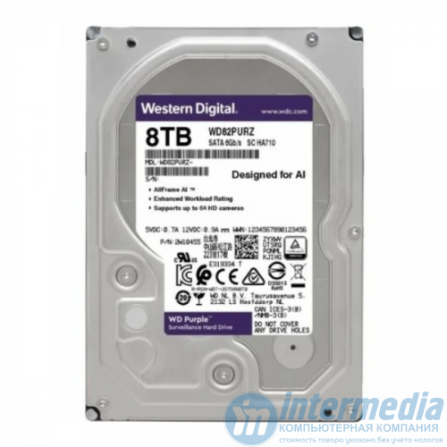 Жесткий диск HDD WD 8TB WD84PURU-64 128MB/5640rpm/SATA 6Gbit/s