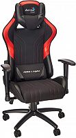 Игровое кресло AEROCOOL AERO 1 ALPHA BLACK&RED 2D Armrest 65mm wheels PVC Leather - Интернет-магазин Intermedia.kg