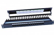 Hyperline PP3-19-16-8P8C-C6-110D Патч-панель 19", 1U, 16 портов RJ-45, категория 6, Dual IDC, ROHS, цвет черный (задний кабельный организатор в комплекте) шт - Интернет-магазин Intermedia.kg