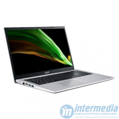 Ноутбук Acer Aspire A315-35 Silver Intel N4500 (up to 2.8Ghz), 8GB, 256GB M.2 NVMe PCIe, Intel HD Graphics, 15.6" LED FULL HD (1920x1080), WiFi, LAN RJ45, BT, Cam, DOS, Eng-Rus - Интернет-магазин Intermedia.kg