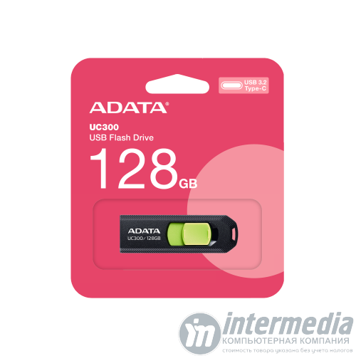 USB Type-C Flash ADATA 128GB UC300 Gen1 Black-Green