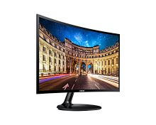 Монитор 23.8" Samsung LC24F390FHIXCI, Изогнутый, Черный, частота: 60Гц, матрица VA с разрешением 1920?1080, отношением сторон 16:9, яркостью 250кд/м2, временем отклика (GTG) 4мс, VGA (D-Sub), HDMI