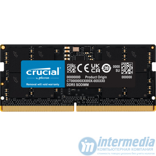 Оперативная память DDR5 8GB PC-38400 (4800MHz) Crucial (CT8G48C40S5)