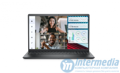 Ноутбук Dell Vostro 3520 Intel Core i3-1215U (3.30-4.40Ghz), 24GB, 256GB PCIe NVMe SSD+1TB HDD, 15.6" FHD IPS 120hz, WiFi, Bluetooth, LAN RJ45, DOS, Eng-Rus, черный - Интернет-магазин Intermedia.kg