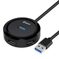 USB-HUB DTECH DT-3309 4-port 3.0 1.2m, black - Интернет-магазин Intermedia.kg