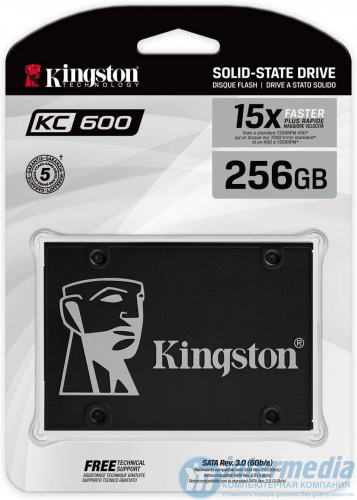 Диск SSD KINGSTON KC600 256GB 3D TLC NAND 550/520MB/s  2,5"" SATAIII