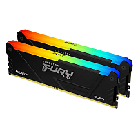 Оперативная память DDR4 32GB (2x16GB) PC-25600 (3200MHz) KINGSTON FURY BEAST RGB KF432C16BB12AK2/32 - Интернет-магазин Intermedia.kg