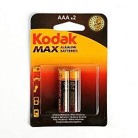 Батарейка Kodak ААА MAX LR03-2BL 1.5V щелочная (алкалиновая) (2шт блистер) - Интернет-магазин Intermedia.kg