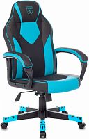 Кресло игровое Zombie GAME 17 , макс.нагрузка 120 кг, регулировка высоты/наклона/жесткости, эко.кожа/ткань, черный/синий,  ID1609510 - Интернет-магазин Intermedia.kg