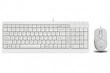 Клавиатура + Мышь A4tech Fstyler F1512S White оптическая мышь, 1200dpi, 3btn, клавиатура проводная, 1.5м, USB - Интернет-магазин Intermedia.kg