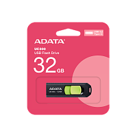 USB Type-C Flash ADATA 32GB UC300 Gen1, Read Up 100Mb/s, Write 100Mb/s, Black-Green - Интернет-магазин Intermedia.kg