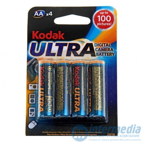 Батарейка Kodak LR6-4BL ULTRA PREMIUM/DIGITAL AA (блистер 4 шт)