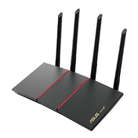 Роутер Wi-Fi ASUS RT-AX55 AX1800 Dual-Band Wi-Fi 6, 1201Mb/s 5GHz+574Mb/s 2.4GHz, 4xLAN 1Gb/s, 4 ант - Интернет-магазин Intermedia.kg
