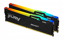 Оперативная память DDR5 32GB (2x16GB) PC-44800 (5600MHz) Kingston FURY Beast RGB [KF556C40BBAK2-32] - Интернет-магазин Intermedia.kg