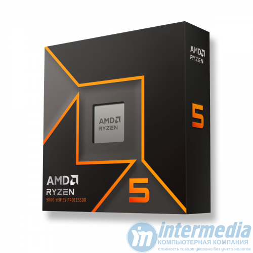 Процессор AMD Ryzen 5 9600X / 3.9-5.4GHz, 32MB Cache-L3, No-Graphics, 6 Cores + 12 Threads, Box