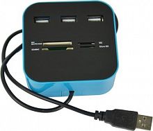 Разветвитель USB-HUB на 3 порта+картридер, черный REXANT 18-4121 - Интернет-магазин Intermedia.kg