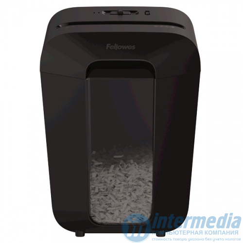 Шредер Fellowes POWERSHRED LX70 Уровень секретности P-4, Фрагмент 4х40 мм, Подача 5(30)лист, Ёмкость корзины 18л, Уничтожение скоб, скрепок, пл. карт, Чёрный