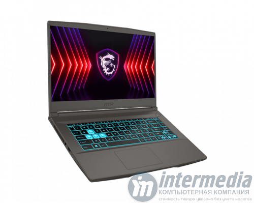 Ноутбук MSI THIN 15 i5-12450H (up to 4.4Ghz), 64GB DDR4, 2TB M.2 NVMe PCIe, 15.6" FHD IPS 144Hz, NVIDIA RTX 3050 4GB, RJ45 LAN, WiFi, BT, USB Type-C, DOS, клав.с подсв., ENG-RUS, графит [9S7-16R831-20 - Интернет-магазин Intermedia.kg