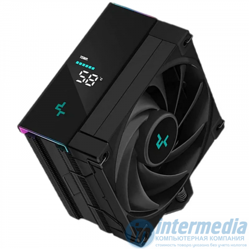 Кулер для процессора DEEPCOOL AK400 DIG. PRO LGA1700/1200/115*/AMD 120mm Black PWM FDB fan,500~1750rpm,4HP