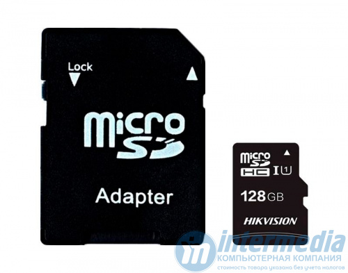 Карта памяти micro SDHC Card HIKVISION 128GB HS-TF-C1 Class 10
