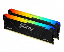 Оперативная память DDR4 32GB (2x16GB) PC-25600 (3200MHz) KINGSTON FURY Beast Black RGB [KF432C16BB12AK2/32] - Интернет-магазин Intermedia.kg