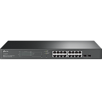 Коммутатор сетевой PoE TP-LINK TL-SG2218P(UN) (16x10/100/1000Mb/s; 2хSFP Gb/s) 150W - Интернет-магазин Intermedia.kg