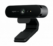 Веб камера Logitech BRIO 4K Pro, Ultra HD, 4096x2160, 90-30fps, RightLight 3, HDR, 90°, 5x Zoom, 2xMicrophone, USB 3.0, Black - Интернет-магазин Intermedia.kg