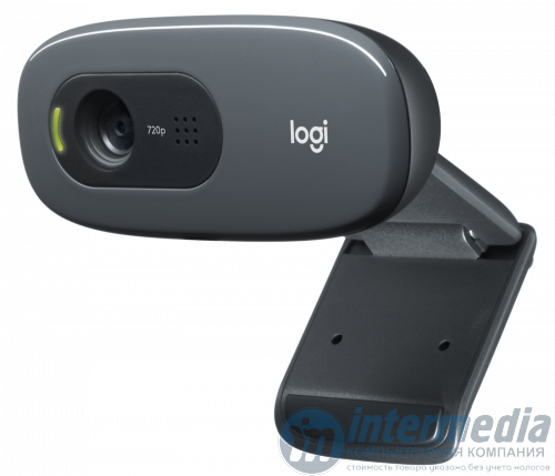 Веб камера Logitech Webcam C270 HD 1280x720, 30fps,  55°, RightLight 2, omni-directional mic, USB 2.0, Black  1.5 m