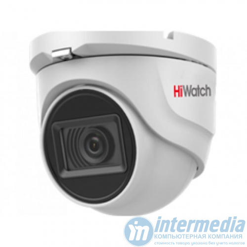 HD-TVI камера купольная уличная HiWatch DS-T203A(B) (2MP/2.8mm/1920х1080/0.01lux/EXIR 20m/IP66/4in1 HD-TVI/AHD/CVI/CVBS/MIC)