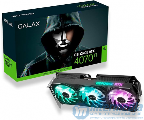 Видеокарта GALAX GeForce RTX 4070Ti EX GAMER V2 12GB GDDR6X 192bit 2685Mhz/21000Mhz RGB TRIPPLE Fan HDMI 3xDisplayPort [47IOM7MD7ADT]