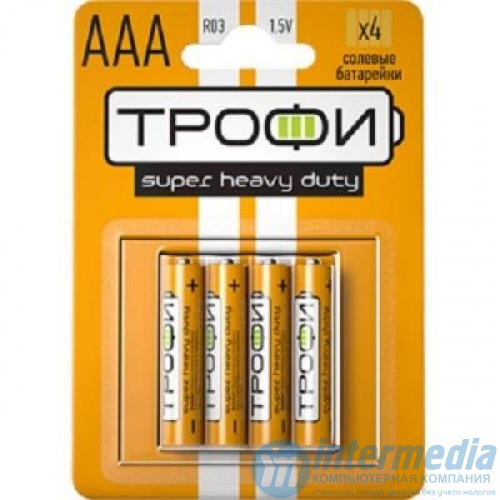 Батарейка Трофи R03-4BL AAA (блистер 4шт.)