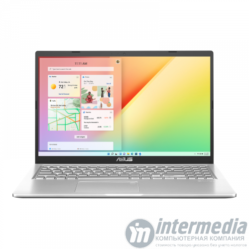 Asus VivoBook F515EA-DS74 i7-1165G7(up to 4.7Ghz), 20GB DDR4, 2TB SSD NVMe, 15.6" Full HD TN, Iris Xe Graphics, WiFi 6, BT 5.0, WIN10H, скан. отп. пальцев, клавиатура с подсв., ENG-RUS, серый - Интернет-магазин Intermedia.kg
