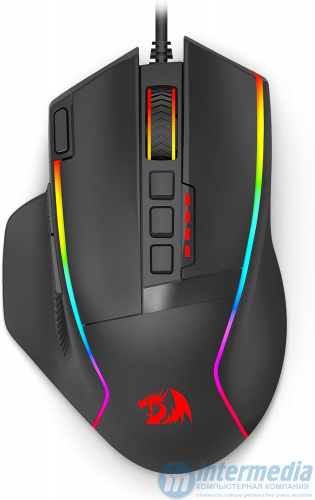 Мышь проводная игровая Redragon Swain M915-RGB Wired+BT, DPI: max 26000, 9 кнопок, RGB подсветка, черная