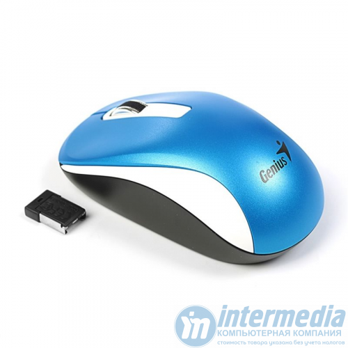 Беспроводная мышь Genius NX-7010, оптическая, USB, 1600 dpi, Blue-White, G5