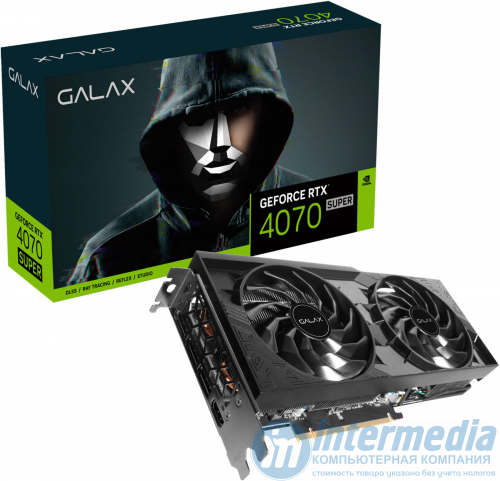 Видеокарта GALAX GeForce RTX 4070 SUPER 1-Click OC 2X 12GB GDDR6X 192bit 2490Mhz/21000Mhz DUAL Fan HDMI 3xDisplayPort [47SOM7MD9PSU]