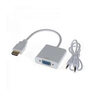 Конвертер-адаптер HDMI Male to VGA Female Converter Adapter Cable(White 1080P PC DVD HDTV) - Интернет-магазин Intermedia.kg