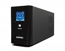 ИБП SIGMA V-1500 SMART LCD Мощность: 1500VA/900W Бат.:12V/9Ah*2шт 3 вых. Shuko CEE7. Корпус метал - Интернет-магазин Intermedia.kg