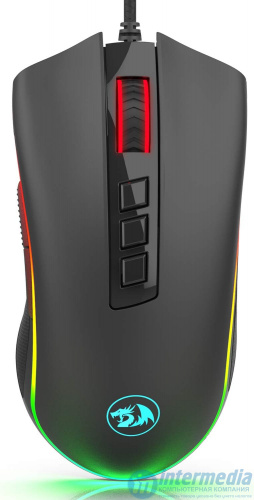 Мышь проводная игровая Redragon Cobra FPS M711-FPS DPI: max 12000, 9 кнопок, RGB подсветка, черная